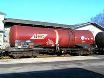 Zas(33517850569-9)ist mit Schwer�l beladen und wartet auf die Entladung, Bhf.RIED i.I. 071229