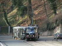 Wagen 7092 der Linie 18 zwischen den Haltestellen  Malostransk�  und  Chotkovy sady  (Prag 01.12.07).