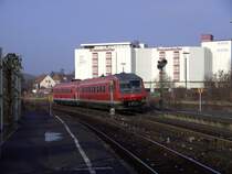 610 514 und 610 014 bei der Ausfahrt aus Amberg. (29.12.2007)