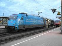 Die 101 016 am 29.12.2007 in N�rnberg HBF. 