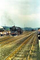 BR 50  in Nossen anllich eines Sterntreffens des DMV, um 1988 - digitalisierte ORWO-Farbaufnahme