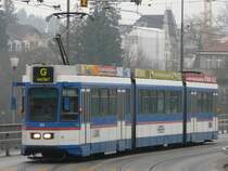 RBS / Linie G - Triebwagen Be 4/8  83 unterwegs in Bern am 03.01.2008