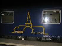 Ein Schlafwagen vom CNL 353 aus Tschechien von Basel SBB nach Prag.Am 03.01.08 um 21:05 im Mannheim Hbf aufgenommen.