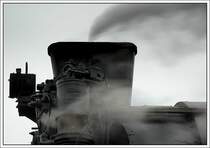 Detail der �GEG Dampflok 77.28, aufgenommen am 5.1.2008 in Attnang-Puchheim.