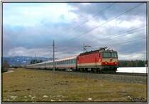 E-Lok 1044 092 f�hrt mit EC 32 Allegro Stradivari von Venedig nach Wien.
12.1.2008