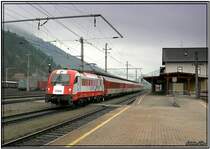 EU Werbetaurus 1216 226 f�hrt mit EC 101 Joze Plecnik von Prag nach Laibach
St.Michael 13.1.2008