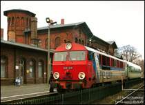 Seit Dezember 07 verkehrt diese RB wieder von Zagan in Polen �ber Forst/Lausitz nach Cottbus. Fr�her war in Forst eine Grenzkontrolle n�tig, heute ist dies nach der Grenz�ffnung nun nicht mehr notwendig. Forst(L), 18.01.08