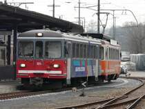 asm - Pendelzug mit Steuerwagen Bt  351 + Triebwagen Be 4/4 301 im asm Bahnhof von Langenthal am 30.11.2007