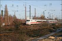 402 039  Essen  f�hrt bei Bochum-Ehrenfeld als ICE 642 von Berlin Ostbahnhof nach D�sseldorf Hbf. (13.01.2008)