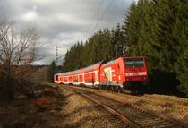 Mein 600 Bild:IRE 4710 mit Schublok 146 229-0 am B�33 20.1.08.