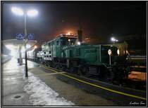 E-Lok 1189.02 ehem. BB� 1100.102 mit Nostalgiesonderzug von Wien nach M�rzzuschlag. Brennweite 17 mm KB 
M�rzzuschlag 18.1.2008