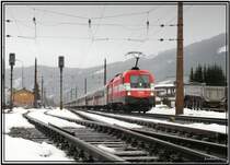 EM Lok 1116 005 �sterreich f�hrt mit einem Sonderzug zum Nachtslalom nach Schladming
Liezen 22.1.2008