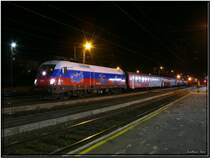 EM Taurus 1116 084 Russland f�hrt mit einem Regionalzug von Bruck an der Mur nach Unzmarkt
Zeltweg 25.1.2008