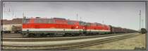 Panorama Foto der Dieselloks 2143 050 + 075 im Bahnhof Knittelfeld
30.1.2008