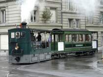 Berner Dampftram G 3/3 12 mit Personenanh�nger C 31 unterwegs zum Nikolaus  am 09.12.2007