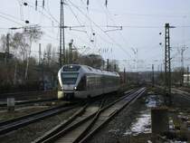 ABELLIO Flirt , RB 40  Ruhr Lenne Bahn  Essen - Hagen kurz  vor
Bochum Hbf.(03.02.2008) 
