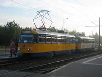 TW 2134 mit BW an Haltestelle Krakauer Stra�e (23.08.2007)