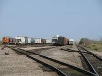 Ein kleiner Rangierbahnhof in Galveston (Texas). Aufgenommen am 2.2.2008.
