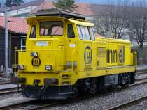 Marti Bau - Diesellok Bm 4/4  840 111-9   R�SI 1   ( ex SBB BM 4/4 ) abgestellt im Bahnhof von Grenchen Nord am 16.12.2007