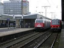 Essen Hbf.,Gleis 6 die 101 070-1 mit IC 2157 im Schub,rechts Gleis 7 die S1 Dortmund - D�sseldorf.(04.01.2008)