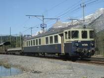 Feierabend f�r diesen Autozug am 14.04.2007. Er f�hrt aufs Abstellgleis neben dem L�tschbergtunnelportal.