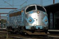 MY 1126 der d�nischen Staatsbahn pr�sentiert sich im sch�nsten Sonnenlicht in Odense (DK) 08-2004. Jubul�umsveranstaltung 50 Jahre NOHAB in D�nemark.