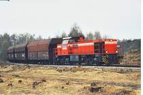 MAK G 1206,RAG 806,M�rz 2003,Gelsenkirchen-Bismarck,Anschlu� zum Kohlelager Graf Bismarck,hier wurde Anfang 2003 die nationale Kohlereserve abgefahren,die dort jahrelang auf Halde lag(scan).