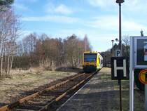 Bahnhof Wendisch-Rietz f�hrt die OE 36 ein
Aufgenommen am 20 Februar 08