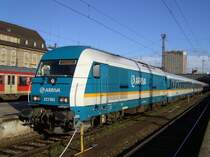 Die 223 062 mit dem Alex Zug am 06.02.2008 in M�nchen Hbf. 