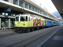 Log Ge 4/4 II mit Arosaexpress in Chur.