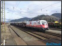 1116 087 bremst den 46745 in den Bahnhof Knittelfeld ein. 22.02.2008