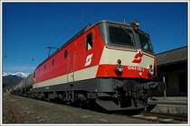1044 092 am 25.2.2008 kurz vor der Abfahrt in Trofaiach als VG 76636 nach Leoben.