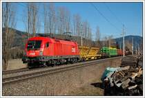 1116 006 mit einem G�terzug am 6.3.2008 in Niklasdorf aufgenommen.