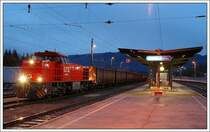 16.3.2008. GKB SGAG 95250 aus Koper beim Erreichen des Zielbahnhofes Gratwein-Gratkorn.