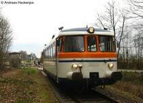 MAN VT 27 der SWEG als SWE70774 bei der Durchfahrt des ehmaligen Hp Siegelsbach-Wald am 17.3.08