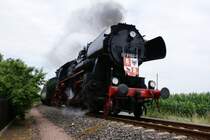 die Sta�furter 52 8184 auf Begr��ungsfahrt durch den neuen Salzlandkreis im Juni 2007