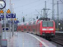 146 002-1 verl�sst mit 4 Dostos der dritten Gattung den Gelsenkirchener Hbf in Richtung M�nster(Westf) am 21.03.08