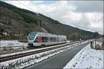 ET22002 f�hrt bei Benolpe als ABR99722 (RB91  Ruhr-Sieg-Bahn ) nach Siegen. N�chster Halt ist Welschen-Ennest. (22.03.2008)