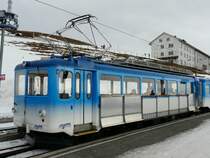 RB - Triebwagen BDhe 2/4 13 im Bahnhof Rigi Kulm am 27.01.2008