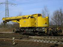 Kran  Kirow  der DBG in Dortmund Mengede Baustelle Gleisbau.(23.03.2008)