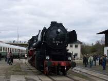 Die BR 52 8154-8 auf dem Gel�nde von Railworld in Gera. 22.03.08