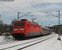 101 135-2 mit dem IC 2370 am km 70,4 24.3.08