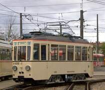Das Schmuckst�ck der Bahnfreunde Rhein-Neckar-Pfalz ist wohl der RHB-Wagen 1122. Zulassung hat er zwar noch keine, in Rheing�nheim durfte er am 16.03.08 trotzdem an die Frische Luft.