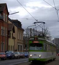 Der 521 mit gestelltem Ziel am 16.03.08 aufgrund des D�wagevents in der Eschenbachstra�e Lu