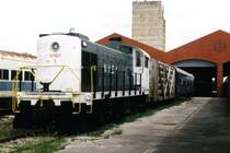 Lok 1 (ex-NASA, die erste Lok bei der NASA (!), Baujahr: 1941) auf der Gold Coast Railway Museum in Miami am 6-9-2003. Bild und scan: Date Jan de Vries.