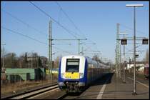 Am 16.02.2008 durchf�hrt eine NOB, auf ihrem Weg von Westerland nach Hamburg-Altona, den Bahnhof von Pinneberg
