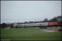 120 127-5 bef�rdert am 21.03.08 IC 2066 von N�rnberg Hbf nach Karlsruhe Hbf, aufgenommen bei Aalen-Hofen.