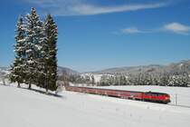 218 223 mit RB 32606 bei Hopfen am See (06.03.2008)