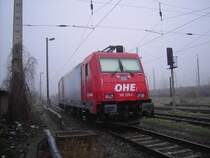 186 129-3 am 07.04.2008 im Bahnhof Guben