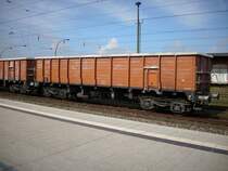 Ein mit Kreide beladener Eaos im Ganzzug abgestellt in Bergen/R�gen am 07.04.2008